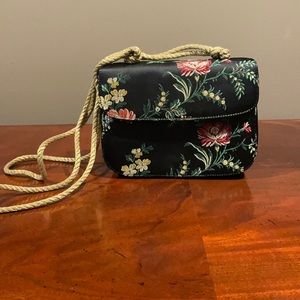 Black Floral shoulder bag